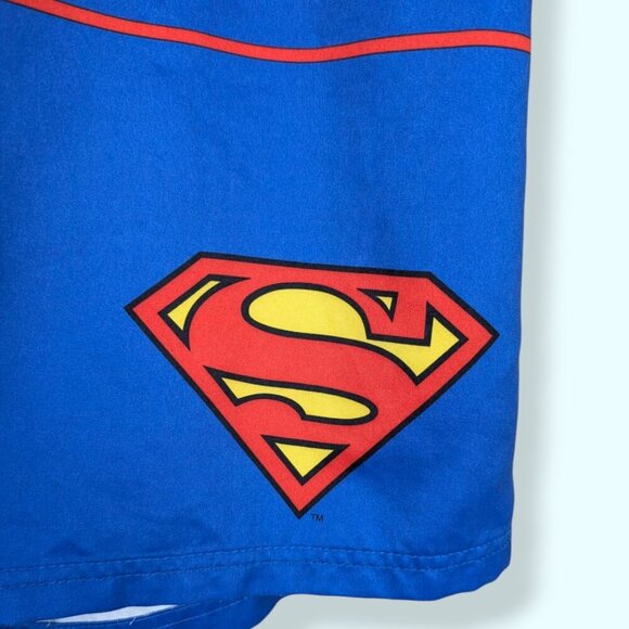 (2/$20) Superman Blue & Red Swim Trunks - Picture 3 of 7